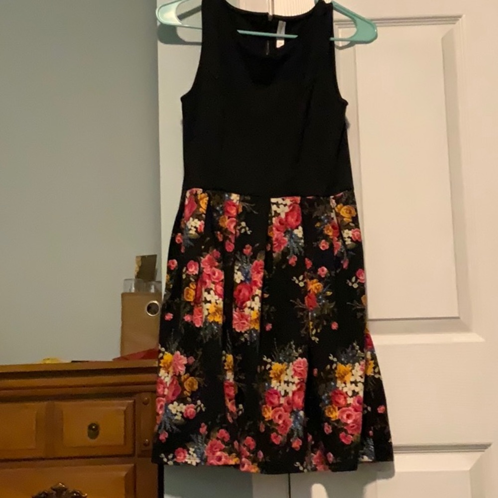 Black and floral dress
